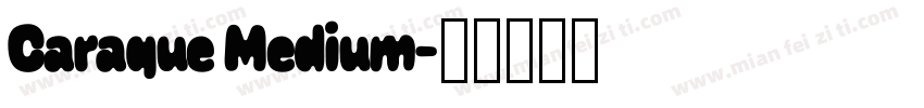 Caraque Medium字体转换